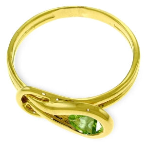 0.65 Carat 14K Solid Yellow Gold Unheard Of Peridot Ring