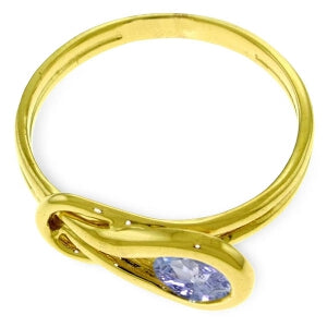 0.65 Carat 14K Solid Yellow Gold Dreaming Of April Tanzanite Ring