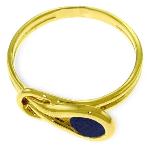 0.65 Carat 14K Solid Yellow Gold Right Timing Sapphire Ring