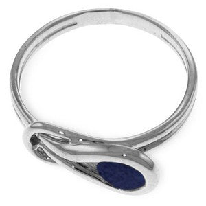 0.65 Carat 14K Solid White Gold Push Your Luck Sapphire Ring