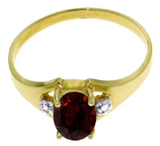 0.76 Carat 14K Solid Yellow Gold Dance Barefoot Garnet Diamond Ring