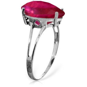 5 Carat 14K Solid White Gold Dante's Beatrice Ruby Ring