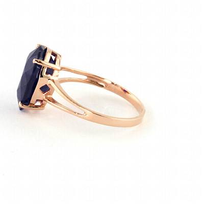 4.65 Carat 14K Solid Rose Gold Ring Natural Sapphire