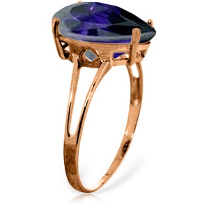 4.65 Carat 14K Solid Rose Gold Ring Natural Sapphire