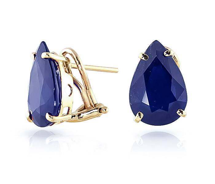 9.3 Carat 14K Solid Yellow Gold Inspiration Sapphire Earrings