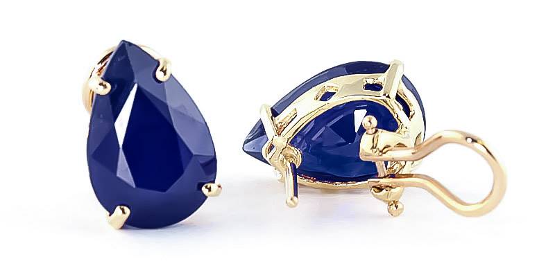 9.3 Carat 14K Solid Yellow Gold Inspiration Sapphire Earrings