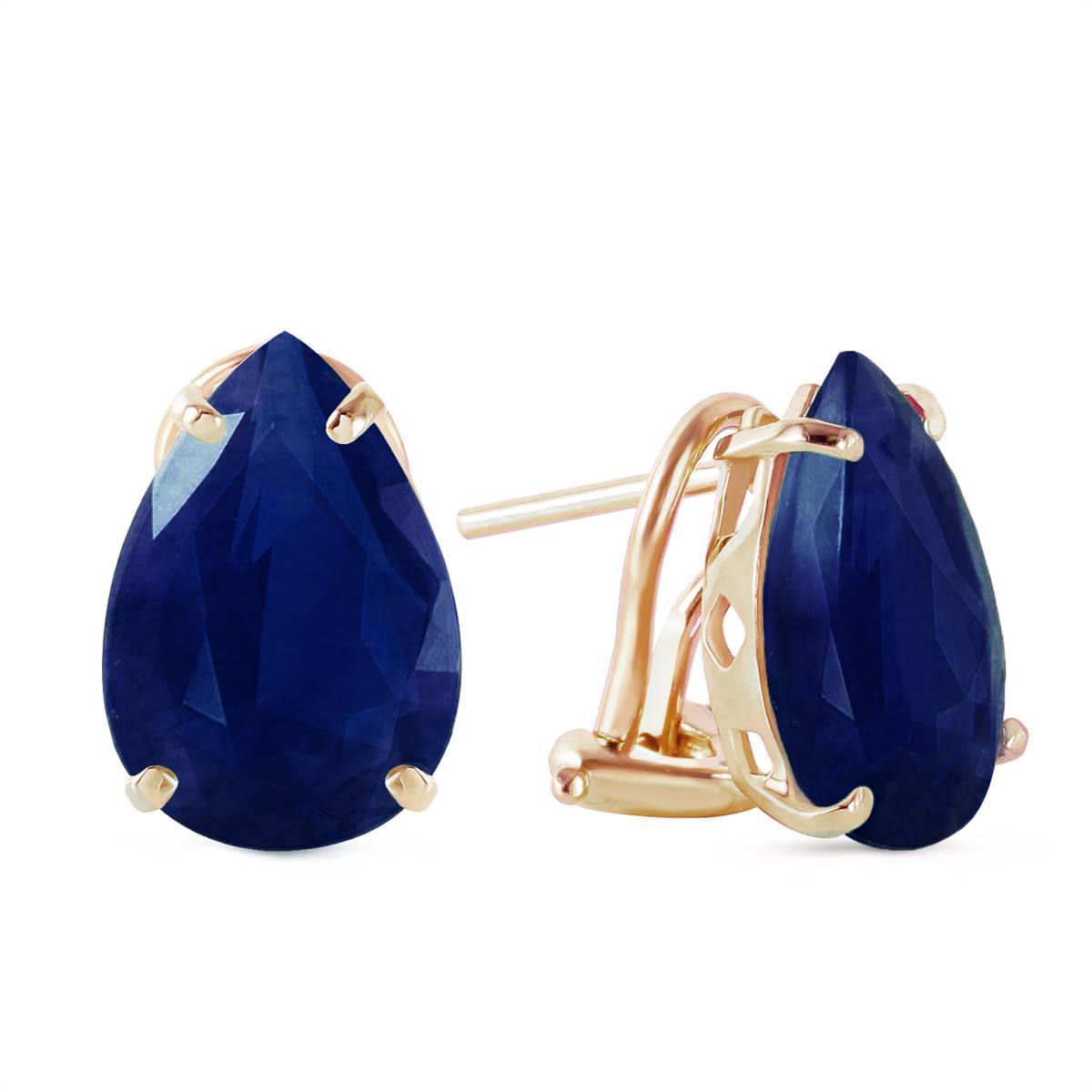 9.3 Carat 14K Solid Yellow Gold Inspiration Sapphire Earrings