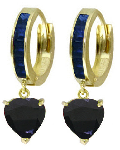 3.95 Carat 14K Solid White Gold I Lay In Bed Sapphire Earrings