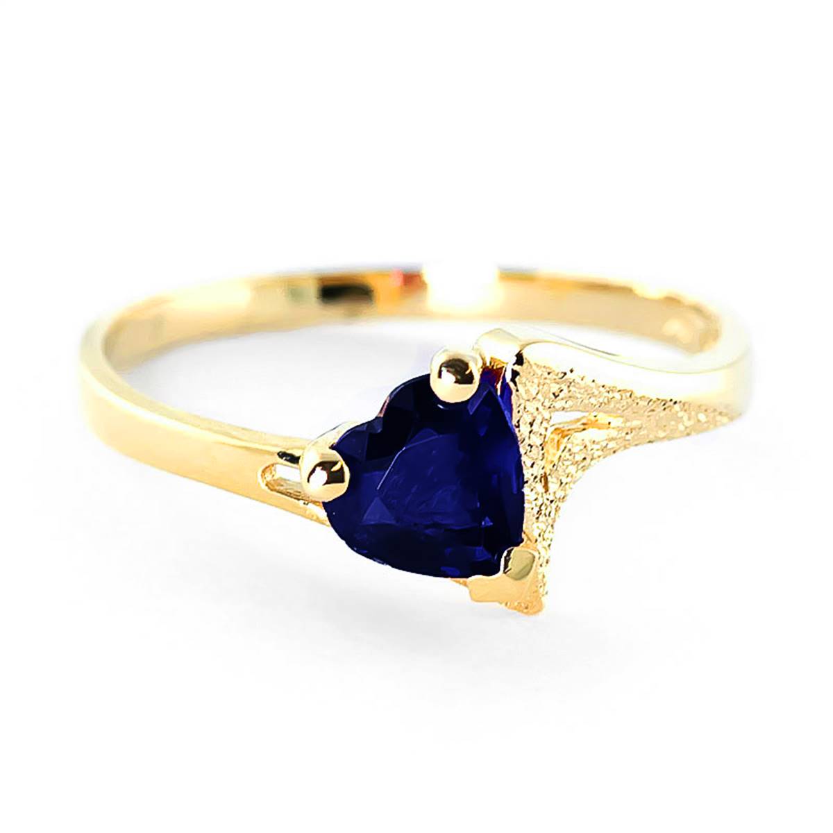 1 Carat 14K Solid Yellow Gold Empress Sapphire Ring