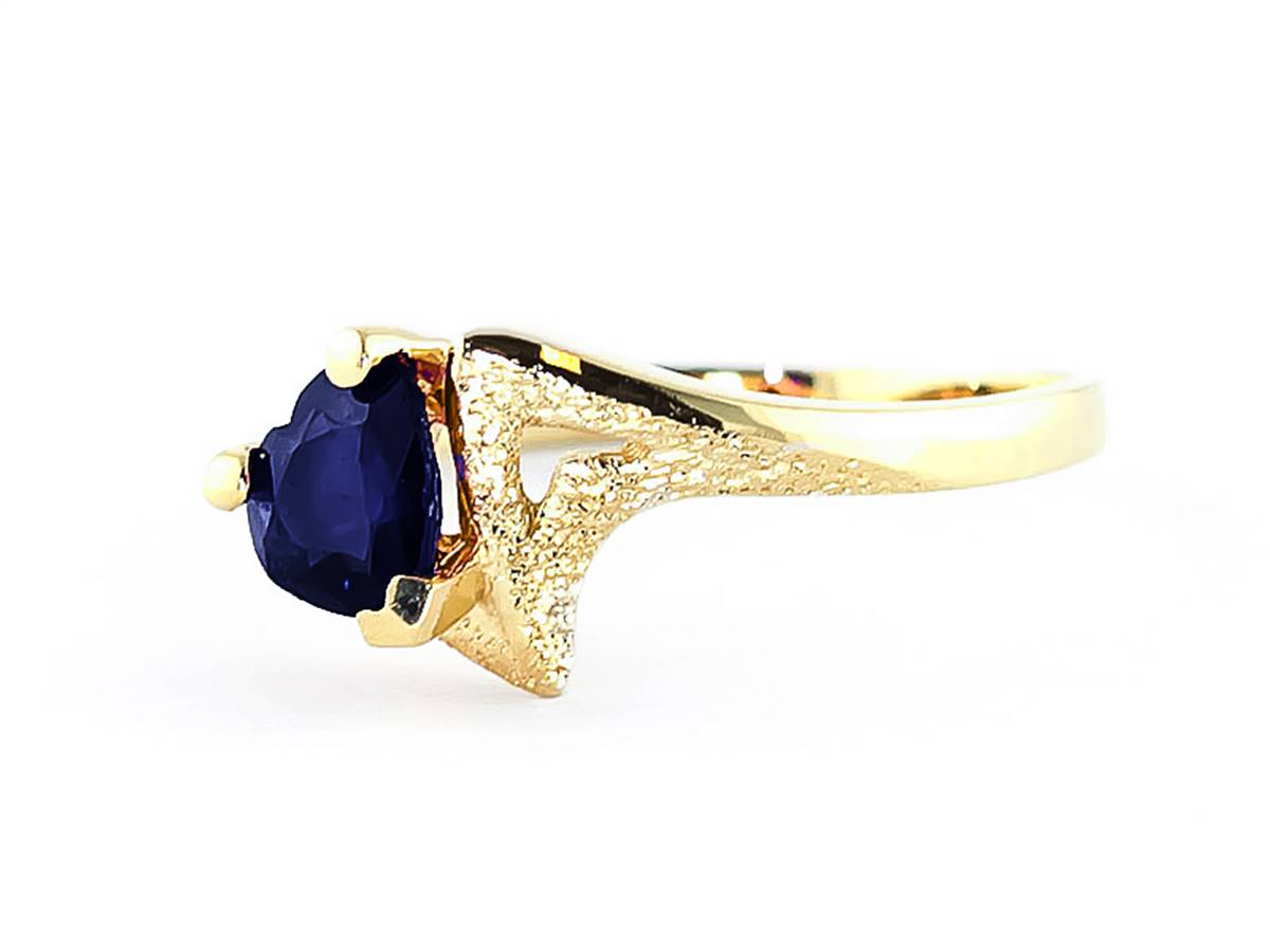 1 Carat 14K Solid Yellow Gold Empress Sapphire Ring