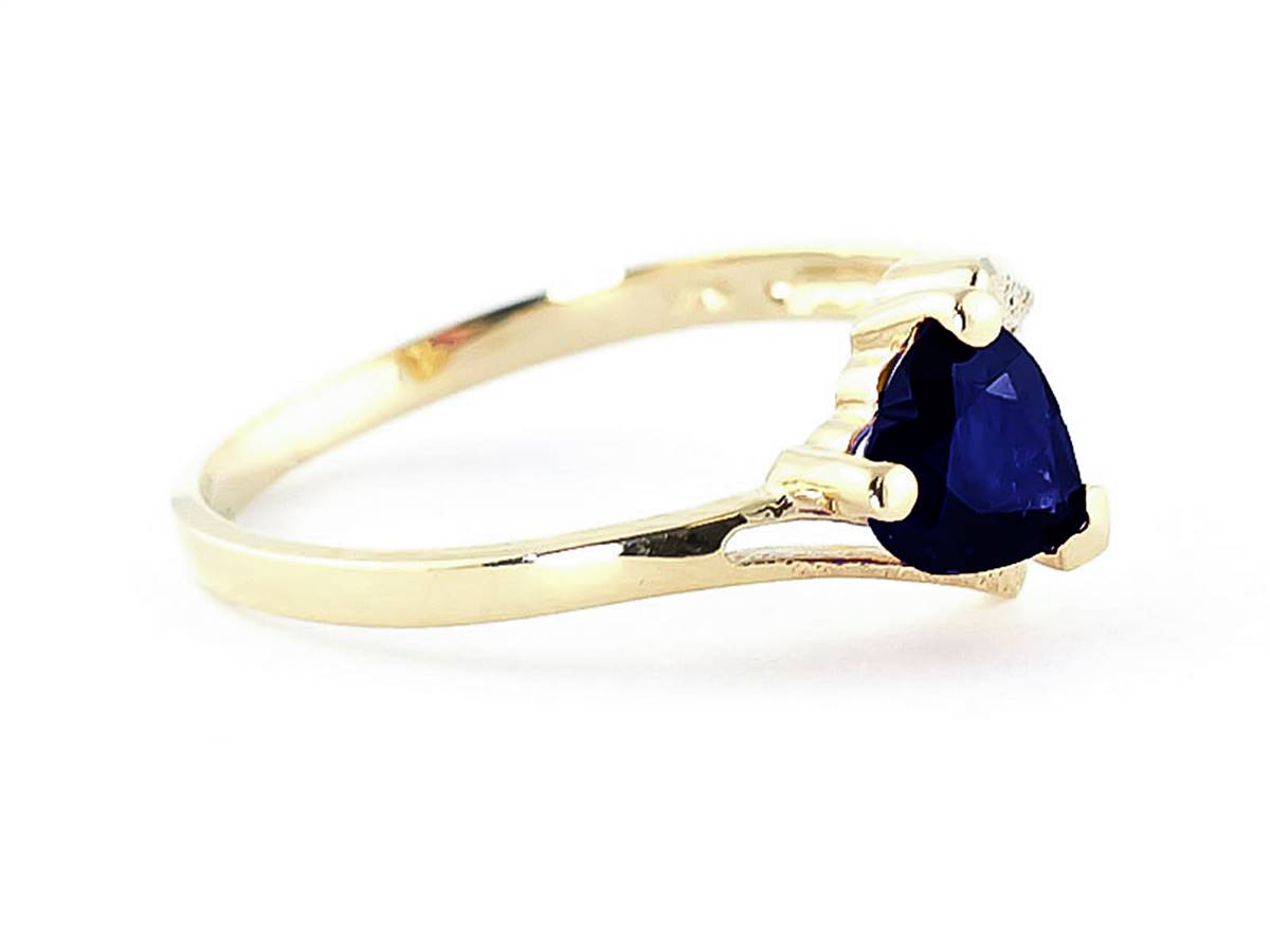 1 Carat 14K Solid Yellow Gold Empress Sapphire Ring