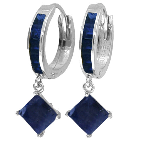 4.2 Carat 14K Solid Yellow Gold Ladeeda Sapphire Earrings