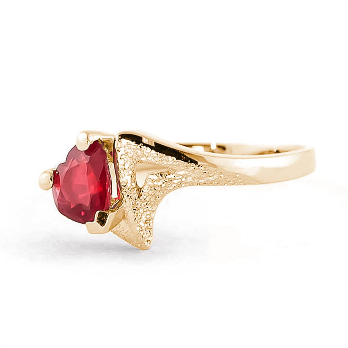 1 Carat 14K Solid Yellow Gold Not A Metaphore Upon Ruby Ring
