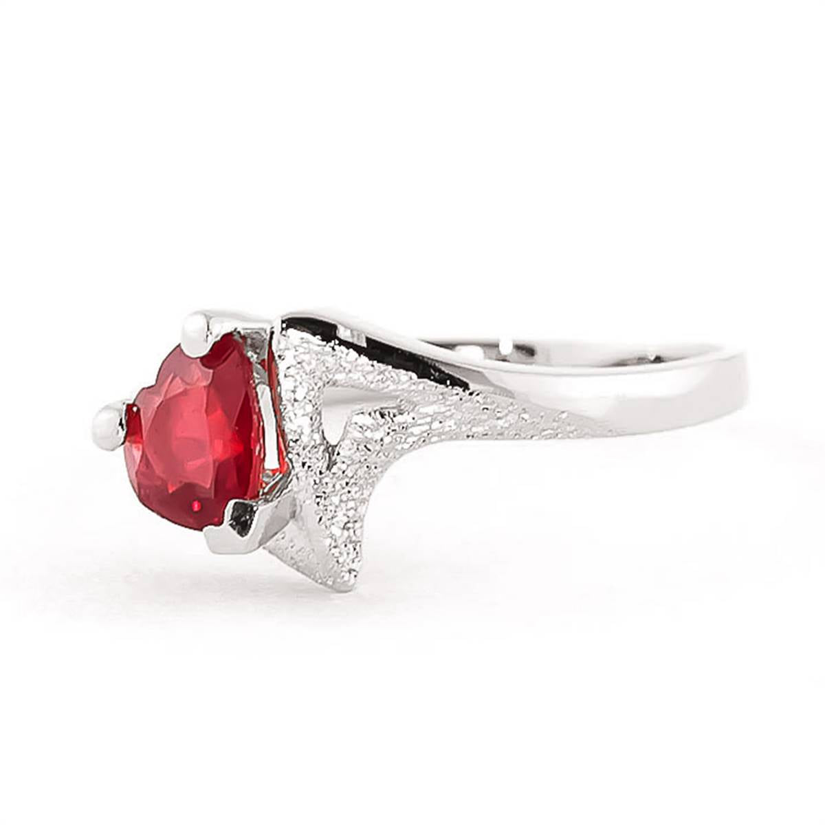 1 Carat 14K Solid White Gold Helen Oh Helen Ruby Ring