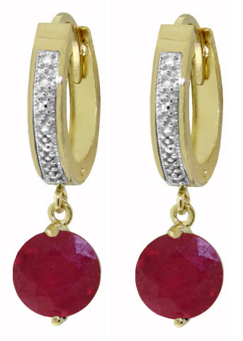 4.03 Carat 14K Solid White Gold Most In Demand Ruby Diamond Earrings