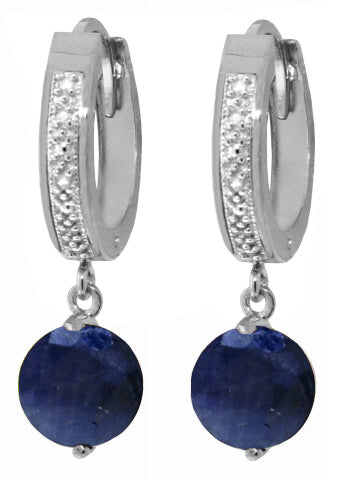 3.33 Carat 14K Solid Yellow Gold Organza Sapphire Diamond Earrings