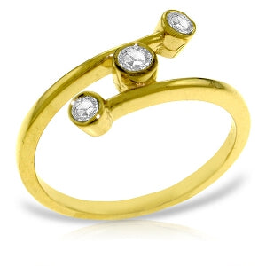 0.3 Carat 14K Solid Yellow Gold Ring 0.30 Carat Natural Diamond