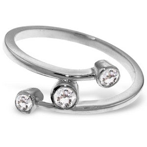 0.3 Carat 14K Solid White Gold Ring 0.30 Carat Natural Diamond