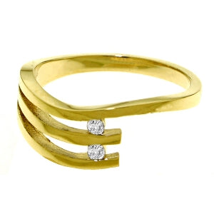 0.06 Carat 14K Solid Yellow Gold Delight Flight Diamond Ring