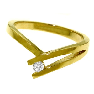 0.1 Carat 14K Solid Yellow Gold Paramour Diamond Ring