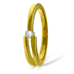 0.1 Carat 14K Solid Yellow Gold Running In Meadows Diamond Ring