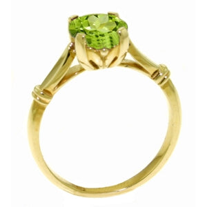 1.15 Carat 14K Solid Yellow Gold A Passage Back Peridot Ring