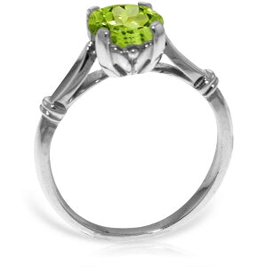 1.15 Carat 14K Solid White Gold Knowing That You Peridot Ring