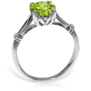 1.15 Carat 14K Solid White Gold Knowing That You Peridot Ring