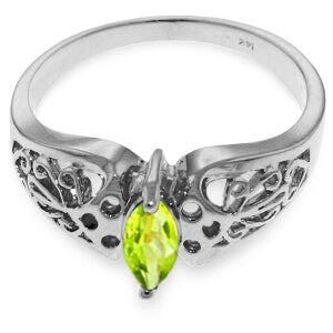 0.2 Carat 14K Solid White Gold In My Imagination Peridot Ring