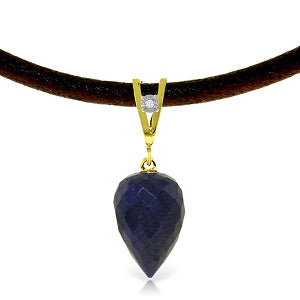 13.01 Carat 14K Solid Yellow Gold Savoire Faire Sapphire Necklace