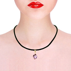 10.76 Carat 14K Solid Yellow Gold Savoire Vivre Amethyst Necklace