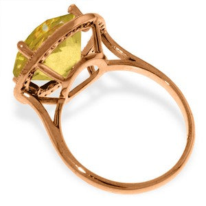 6.2 Carat 14K Solid Rose Gold Ingrid Citrine Diamond Ring