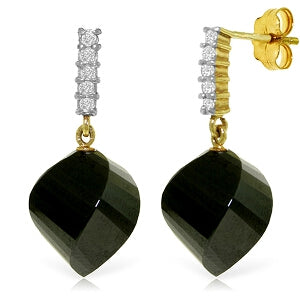 31.15 Carat 14K Solid Yellow Gold Strong Character Spinel Earrings