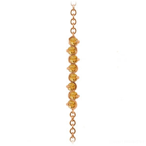 1.55 Carat 14K Solid Rose Gold Bracelet Natural Citrine