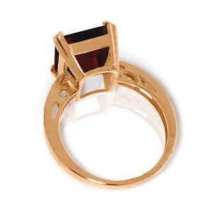 7.52 Carat 14K Solid Rose Gold Ring Natural Diamond Garnet