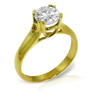 1 Carat 14K Solid Yellow Gold Solitaire Diamond Ring